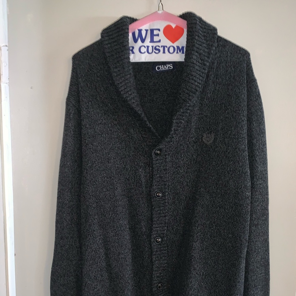 Chaps 100% Cotton Grey Sweater